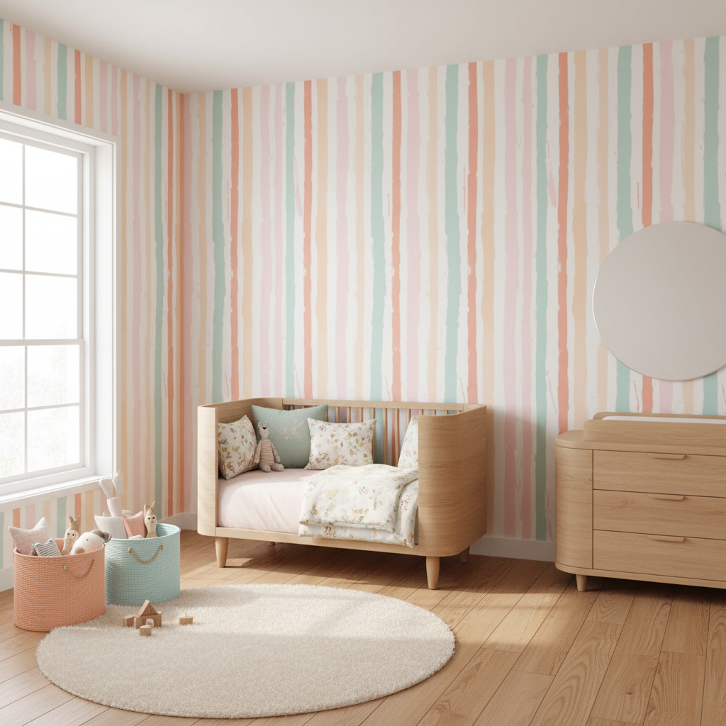 Pastel stripe wallpaper
