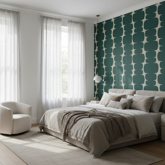 Green geometric wallpaper