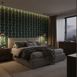 Green geometric wallpaper – design detail