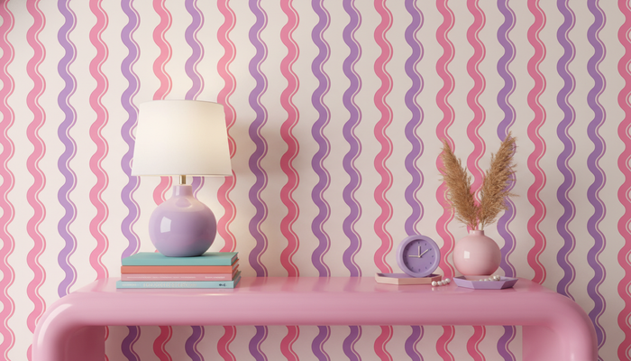Pastel groovy wave wallpaper