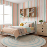 Pastel stripe wallpaper – design detail
