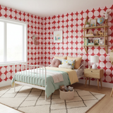 Retro polka dot wallpaper – design detail