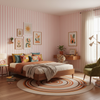 Blush Pink Vertical Stripe Wallpaper