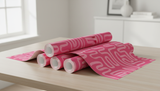 Pink retro abstract geometric wallpaper – design detail