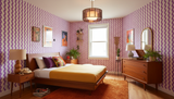 Purple groovy wallpaper – design detail
