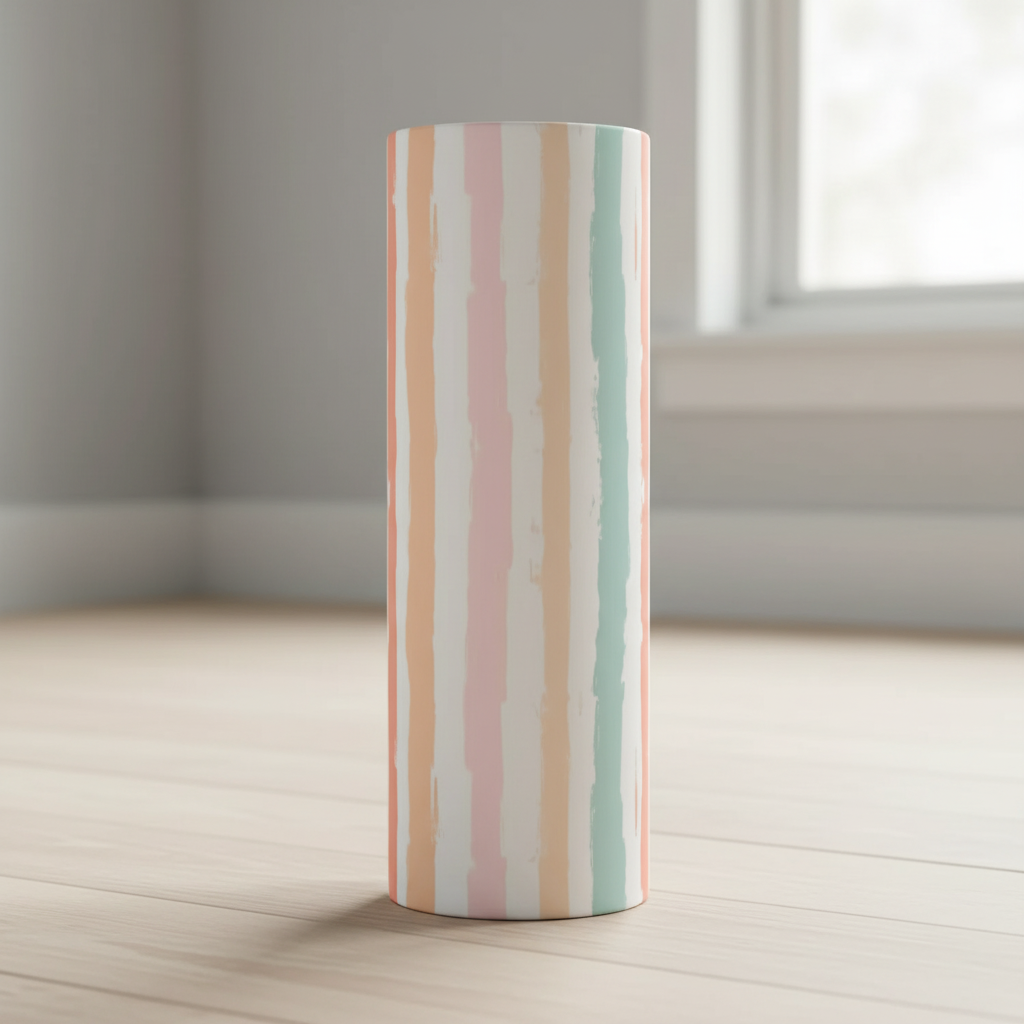 Pastel stripe wallpaper – design detail
