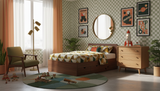 Green checkerboard wallpaper – design detail