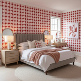 Retro polka dot wallpaper – design detail
