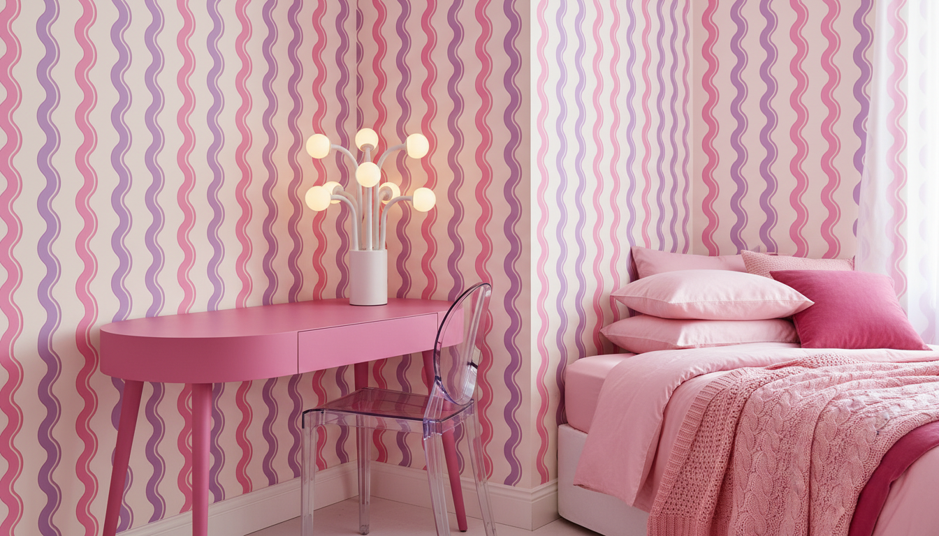 Pastel Groovy Wave Wallpaper