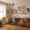 Retro Stripe Colourful Vintage Wallpaper