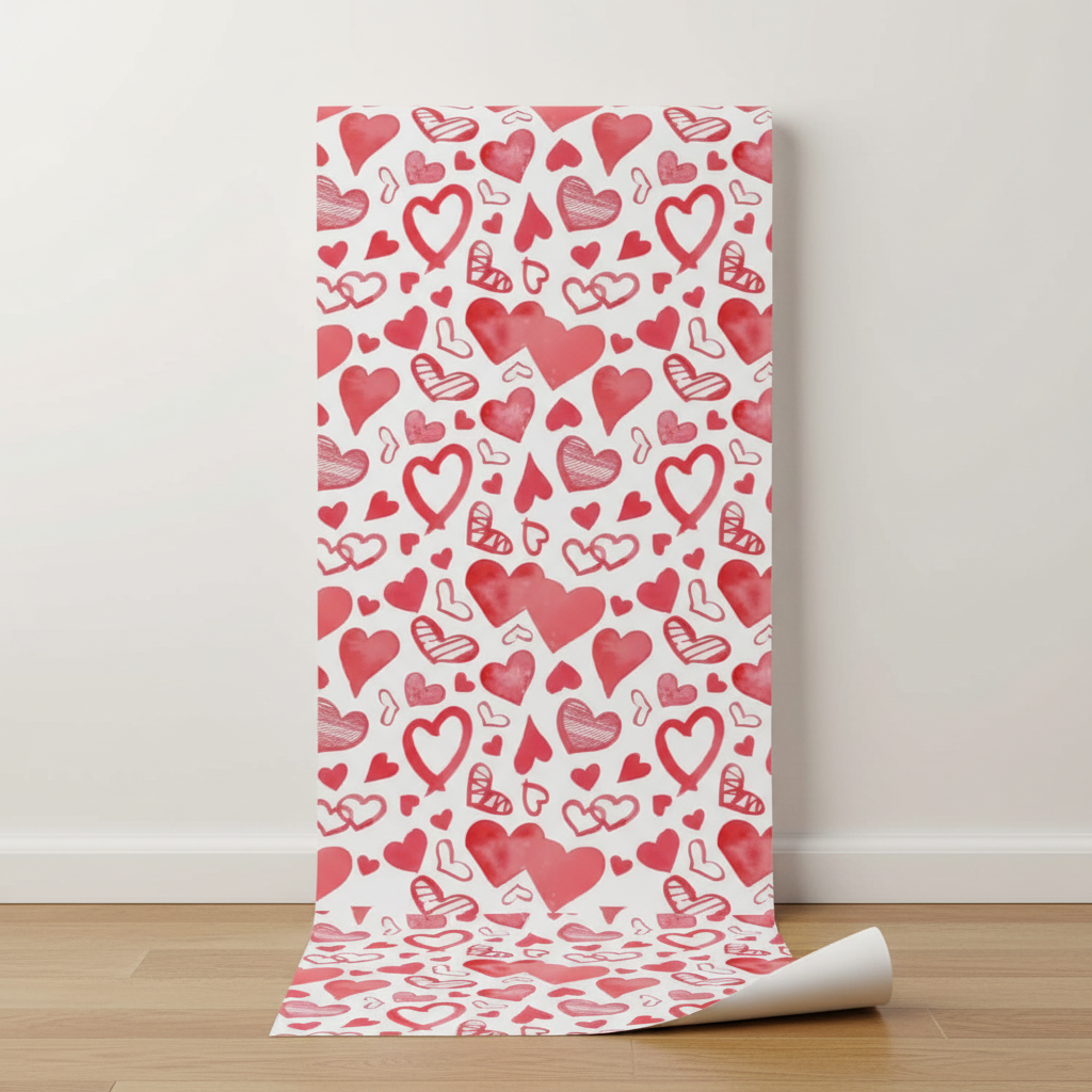 Pink love heart wallpaper – design detail