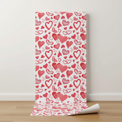 Pink love heart wallpaper – design detail