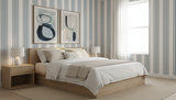 Blue double stripe wallpaper – design detail