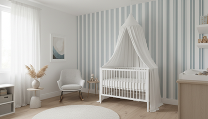 Blue Double Stripe Wallpaper