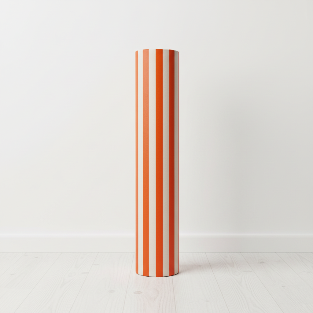 Red stripe wallpaper – design detail