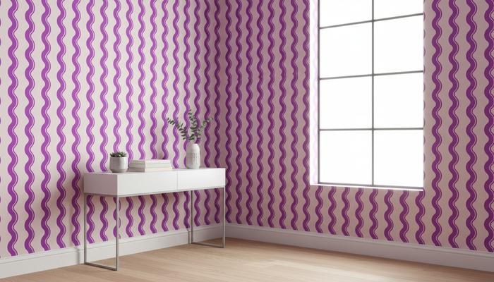 Purple groovy wallpaper – design detail