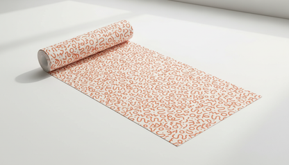 Terracotta Abstract Squiggle Wallpaper