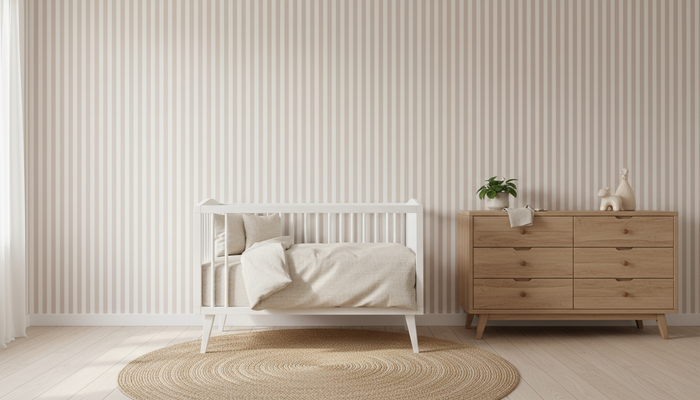 Beige stripe wallpaper