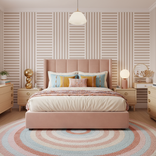 Soft Pink Stripe Wallpaper