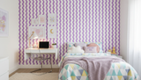 Purple groovy wallpaper – design detail