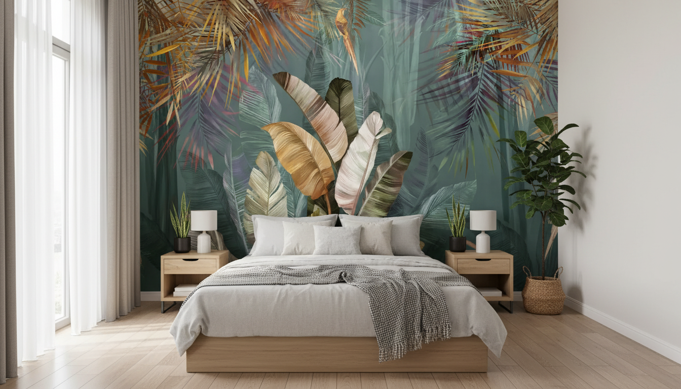 Colourful Tropical Jungle Wall Mural