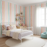 Pastel stripe wallpaper – design detail