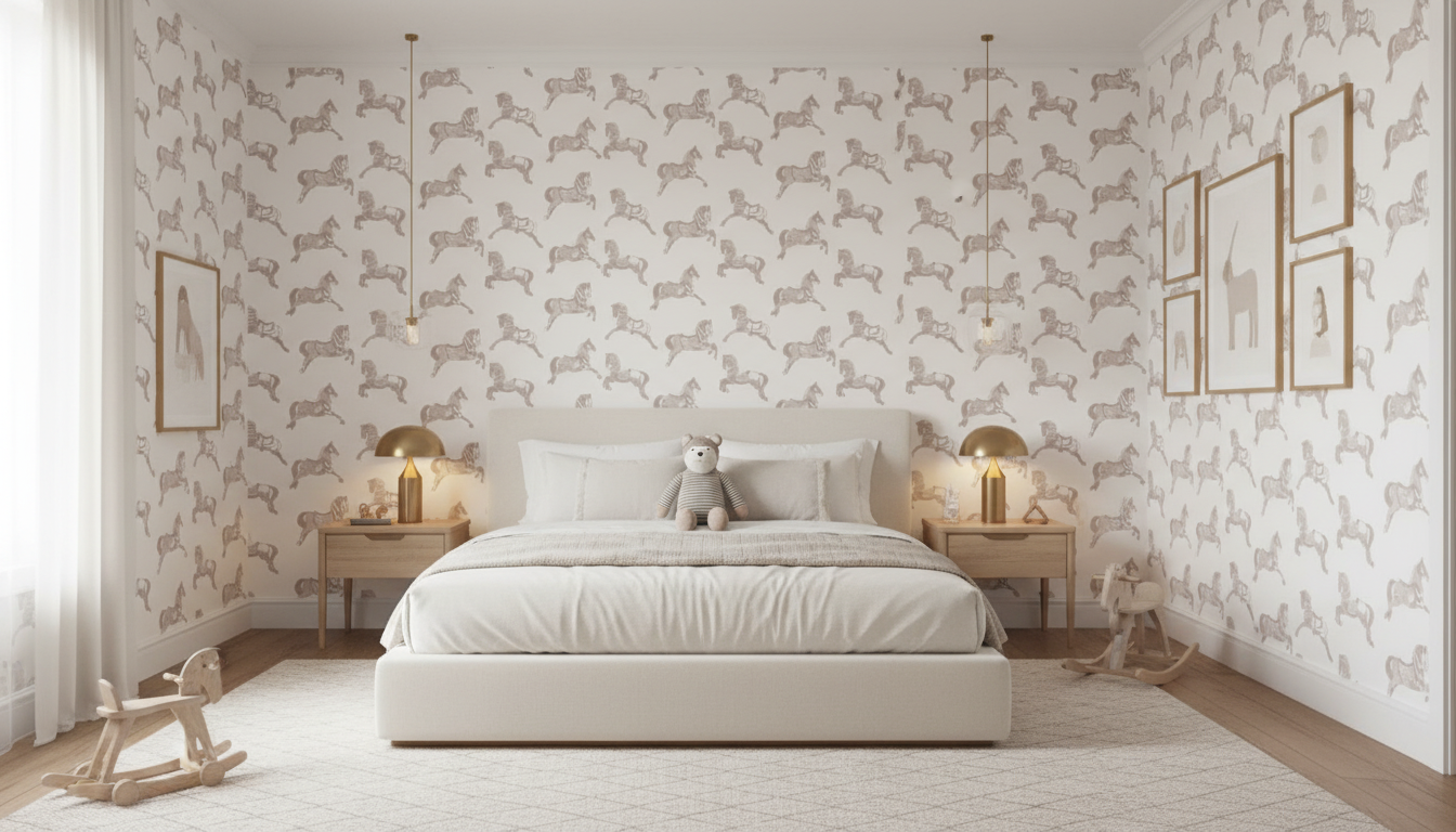 Beige Horse Wallpaper