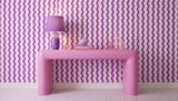 Purple wavy stripe wallpaper – design detail