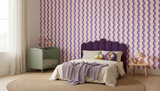 Purple groovy wallpaper – design detail