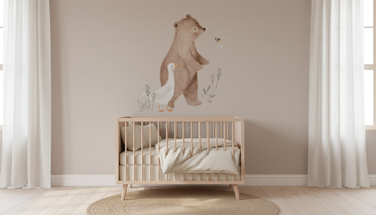 Bear and Duck Nursery Wall Sticker