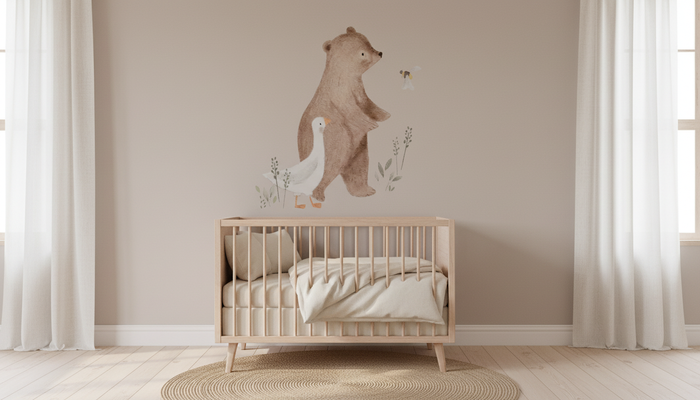Bear and duck nursery wall sticker