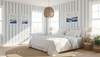 Blue Double Stripe Wallpaper