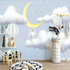 Baby Bear in The Night Sky Mural Wallpaper