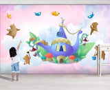 Bears and magic castle children's mural wallpaper – design detail