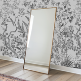 Shadowed serenity floral birdscape mural wallpaper – design detail