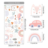 Rainbow animals and stars nursery wall decals – design detail