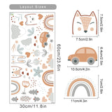 Rainbow animals and stars nursery wall decals – design detail