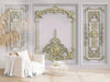 White & Gold Luxurious Emperor Mural Wallpaper