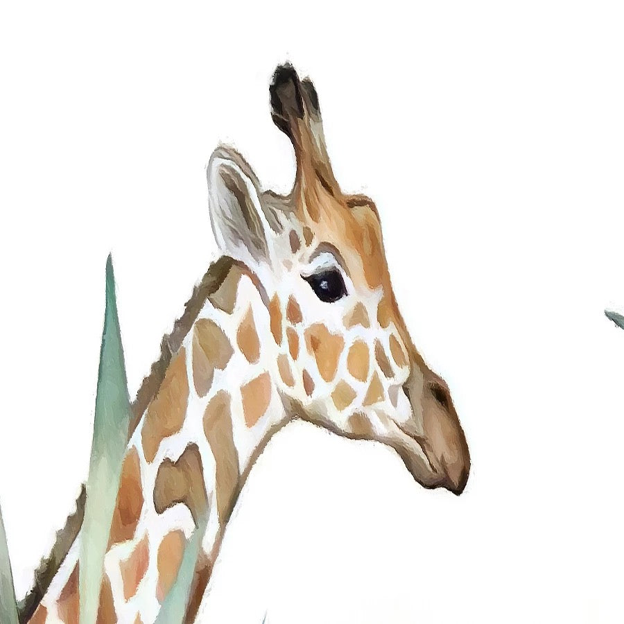Safari animals nursery mural wallpaper – design detail