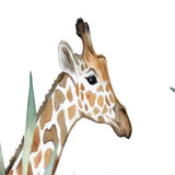 Safari animals nursery mural wallpaper – design detail