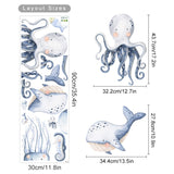 Ocean animals unisex nursery wall decals – design detail