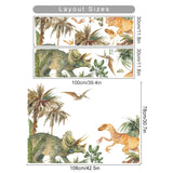 Triceratops dinosaur park boys' room wall decals – design detail