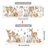 Woodland forest animals nursery wall stickers – design detail