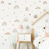 Boho Watercolour Rainbow, Sun & Clouds Wall Decals