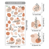 Boho beige leaves and plants nursery wall decals – design detail