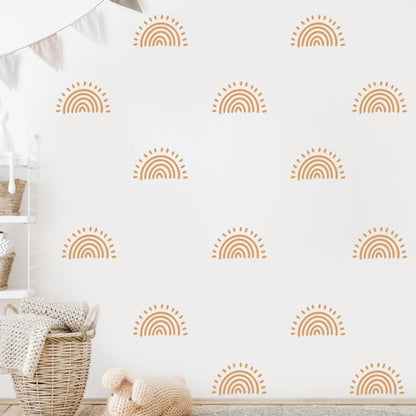 Bohemian Beige Sun Nursery Wall Stickers Decals