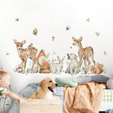 Woodland forest animals nursery wall stickers – design detail