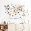 Large World Map Nursery Wall Decal