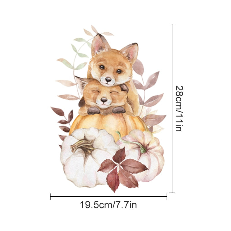 Boho woodland animals nursery wall stickers – design detail