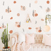 Boho Beige Leaves & Plants Nursery Wall Decals